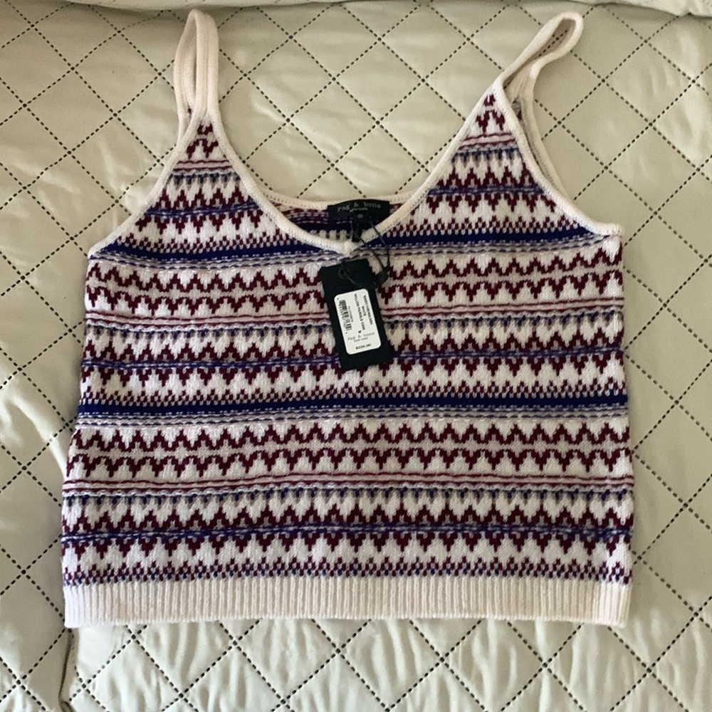 Rag and Bone Willow Fairsle White Cami